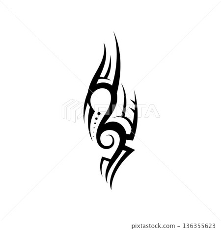 tribal pattern tattoo vector art design,tattoo tribal abstract sleeve, sketch art design isolated on white background,Simple logo. tribal pattern tattoo vector art design,tattoo tribal abstract sleeve, sketch art design isolated on white background,Simple logo. 136355623