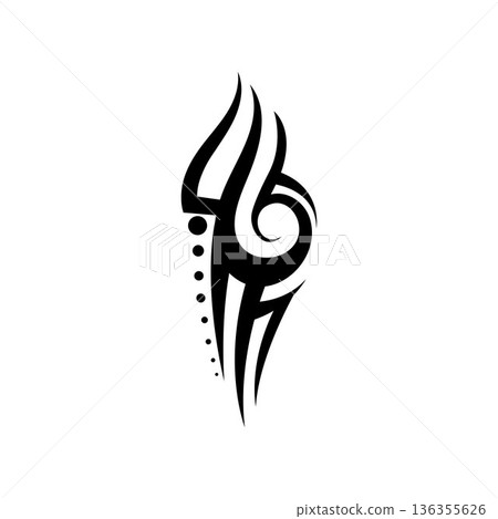 tribal pattern tattoo vector art design,tattoo tribal abstract sleeve, sketch art design isolated on white background,Simple logo. tribal pattern tattoo vector art design,tattoo tribal abstract sleeve, sketch art design isolated on white background,Simple logo. 136355626