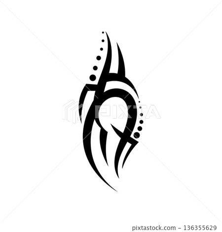 tribal pattern tattoo vector art design,tattoo tribal abstract sleeve, sketch art design isolated on white background,Simple logo. tribal pattern tattoo vector art design,tattoo tribal abstract sleeve, sketch art design isolated on white background,Simple logo. 136355629
