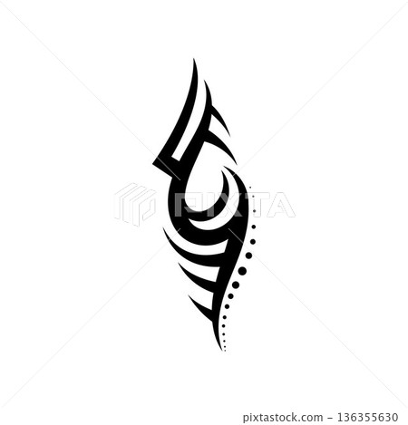 tribal pattern tattoo vector art design,tattoo tribal abstract sleeve, sketch art design isolated on white background,Simple logo. tribal pattern tattoo vector art design,tattoo tribal abstract sleeve, sketch art design isolated on white background,Simple logo. 136355630