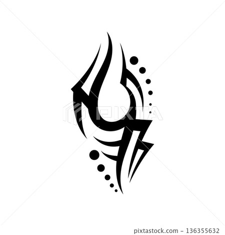tribal pattern tattoo vector art design,tattoo tribal abstract sleeve, sketch art design isolated on white background,Simple logo. tribal pattern tattoo vector art design,tattoo tribal abstract sleeve, sketch art design isolated on white background,Simple logo. 136355632