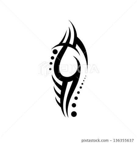 tribal pattern tattoo vector art design,tattoo tribal abstract sleeve, sketch art design isolated on white background,Simple logo. tribal pattern tattoo vector art design,tattoo tribal abstract sleeve, sketch art design isolated on white background,Simple logo. 136355637