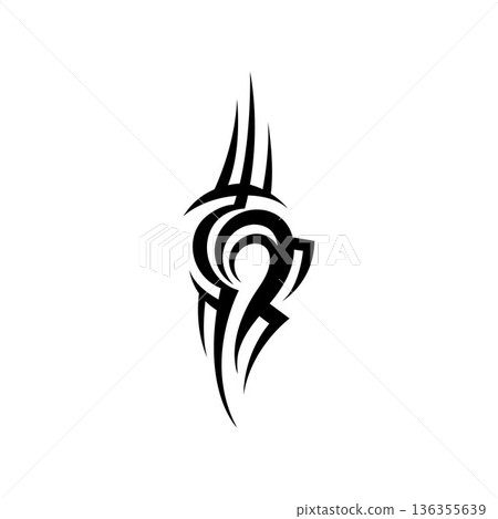 tribal pattern tattoo vector art design,tattoo tribal abstract sleeve, sketch art design isolated on white background,Simple logo. tribal pattern tattoo vector art design,tattoo tribal abstract sleeve, sketch art design isolated on white background,Simple logo. 136355639