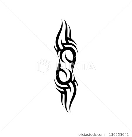 tribal pattern tattoo vector art design,tattoo tribal abstract sleeve, sketch art design isolated on white background,Simple logo. tribal pattern tattoo vector art design,tattoo tribal abstract sleeve, sketch art design isolated on white background,Simple logo. 136355641