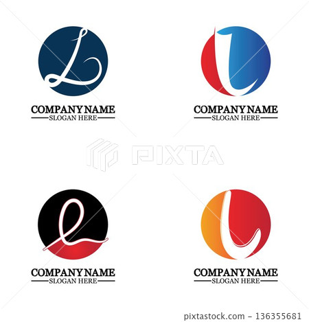 Letter L logo icon design template elements Letter L logo icon design template elements 136355681