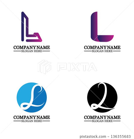 Letter L logo icon design template elements Letter L logo icon design template elements 136355683