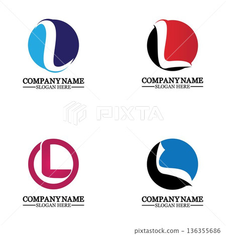 Letter L logo icon design template elements Letter L logo icon design template elements 136355686