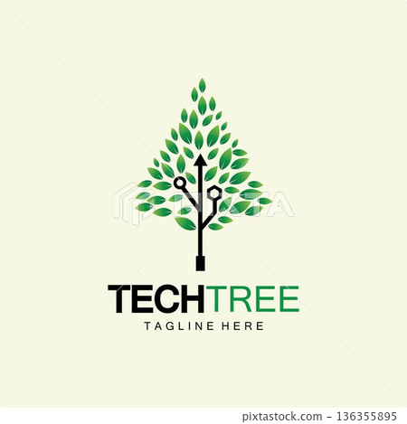 tech tree logo concept,green network technology logo vector.tech tree electrical circuit digital logo vector icon tech tree logo concept,green network technology logo vector.tech tree electrical circuit digital logo vector icon 136355895