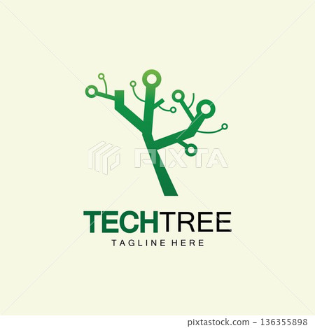 tech tree logo concept,green network technology logo vector.tech tree electrical circuit digital logo vector icon tech tree logo concept,green network technology logo vector.tech tree electrical circuit digital logo vector icon 136355898