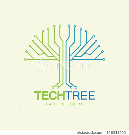 tech tree logo concept,green network technology logo vector.tech tree electrical circuit digital logo vector icon tech tree logo concept,green network technology logo vector.tech tree electrical circuit digital logo vector icon 136355913