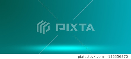 Teal green studio stage background with gradient 136356270