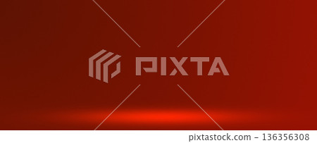 Rich red studio stage background with depth Rich red studio stage background with depth 136356308