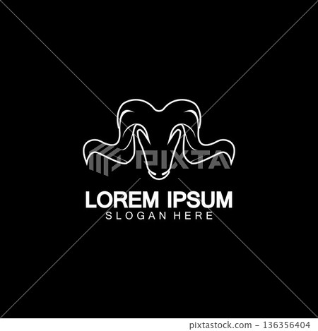 Rams goat head logo icon design vector illustration Rams goat head logo icon design vector illustration 136356404