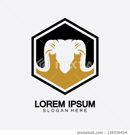 Rams goat head logo icon design vector illustration Rams goat head logo icon design vector illustration 136356434