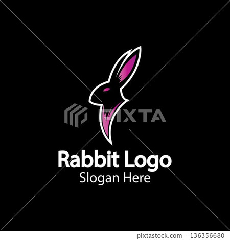 Rabbit Logo template vector icon illustration design Rabbit Logo template vector icon illustration design 136356680