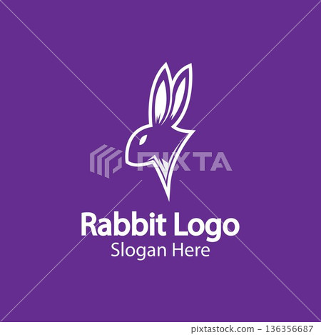 Rabbit Logo template vector icon illustration design Rabbit Logo template vector icon illustration design 136356687