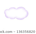 完全手繪 ⭐︎・水彩淡紫色柔和對話框邊框，透明背景 136356820