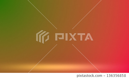 Colorful studio stage background with green orange red light Colorful studio stage background with green orange red light 136356858