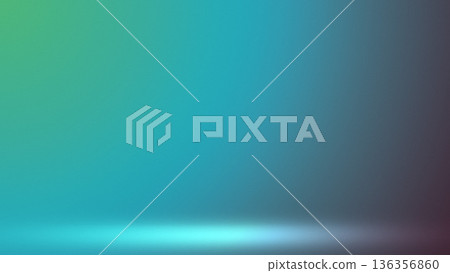 Green and purple studio stage gradient background 136356860