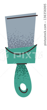 Trowel modeling pottery tool sticker 136356995