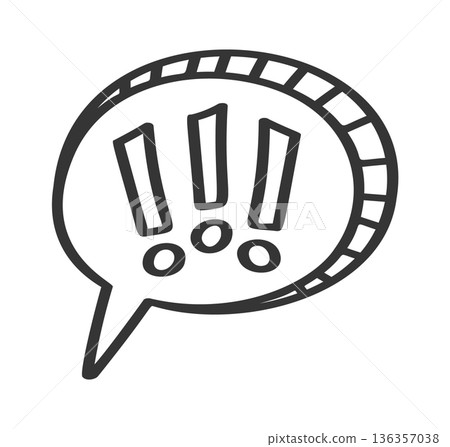 Extremely strong exclamation speech bubble Extremely strong exclamation speech bubble 136357038