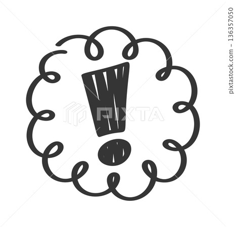 Emotional accent exclamation speech bubble 136357050