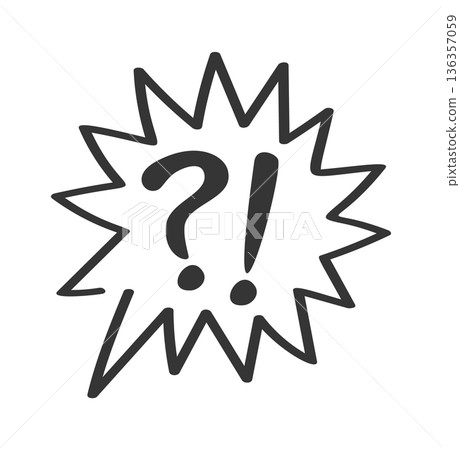 Surprised, questioned reaction speech bubble Surprised, questioned reaction speech bubble 136357059