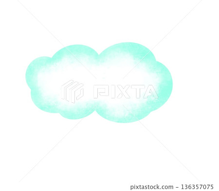 Completely hand-drawn ⭐︎Watercolor mint green soft speech bubble frame with transparent background Completely hand-drawn ⭐︎Watercolor mint green soft speech bubble frame with transparent background 136357075