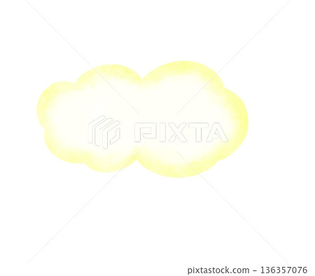 Completely hand-drawn ⭐︎Watercolor yellow soft speech bubble frame with transparent background Completely hand-drawn ⭐︎Watercolor yellow soft speech bubble frame with transparent background 136357076