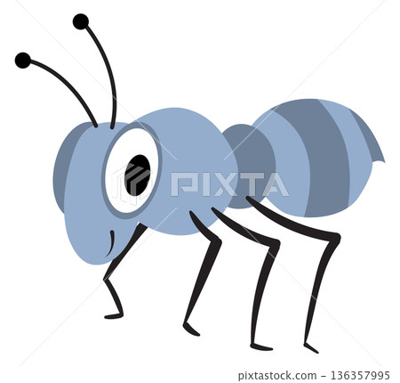 Ant cartoon character. Insect mascot. Funny animal Ant cartoon character. Insect mascot. Funny animal 136357995
