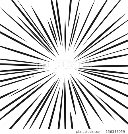 Comic explosion lines. Fast motion black rays 136358059