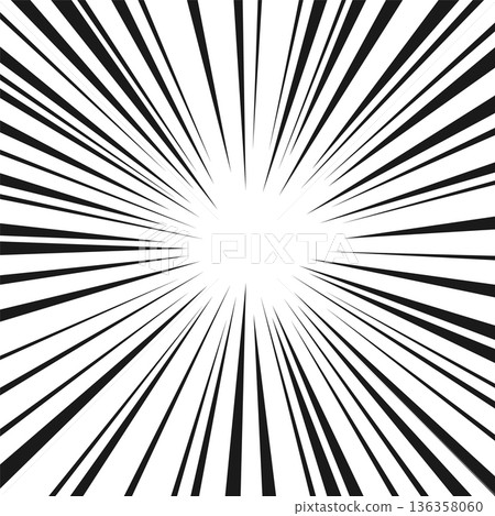 Burst lines. Radial motion or explosive comic effect 136358060