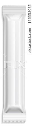 Candy package blank mockup. Retail wrap bar 136358085