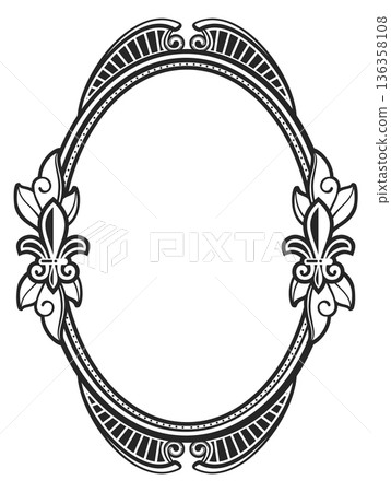 Classic wall frame. Elegant picture border element Classic wall frame. Elegant picture border element 136358108