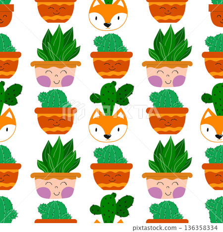 Fabric pattern. Natural style, suitable for various prints, scarves, clothing, cushions 136358334
