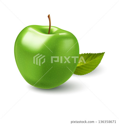Apple with leaf Apple with leaf 136358671