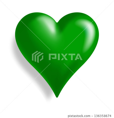 A simple heart on a white background 136358674