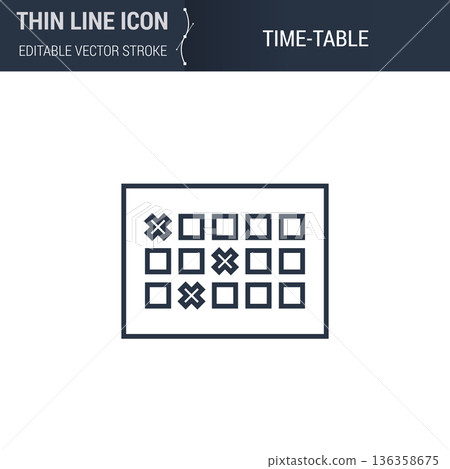 Timetable Icon Timetable Icon 136358675
