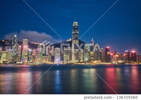 Hong Kong and the blue hour 136359360