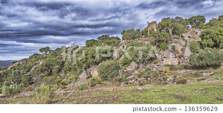 Protected Landscape Monte Valcorchero y Sierra del Gordo, Caceres, Spain Protected Landscape Monte Valcorchero y Sierra del Gordo, Caceres, Spain 136359629
