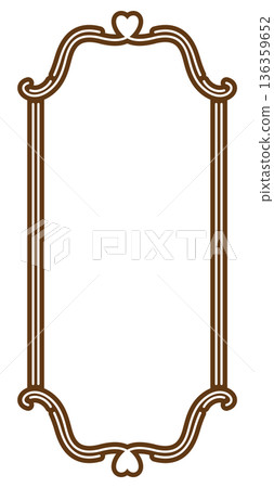 優雅的心形邊框 136359652