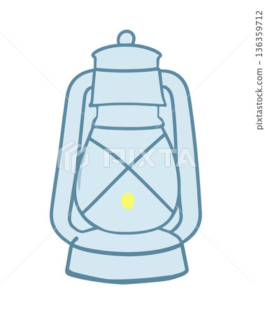 Vector isolated illustration of a kerosene flashlight. 136359712