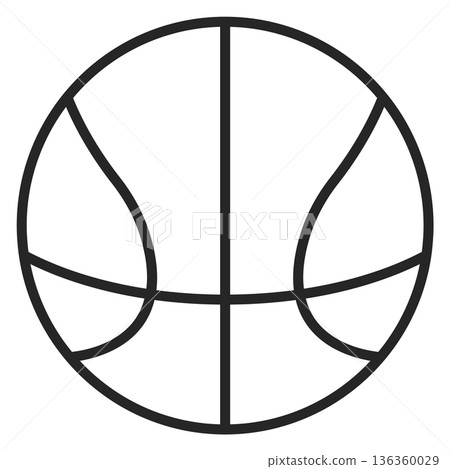 Basketball line icon. Sport sign. Ball symbol 136360029