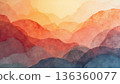 水彩日落漸層背景 136360077