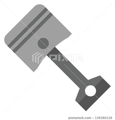 Car piston. Motor fuel pump color icon 136360126