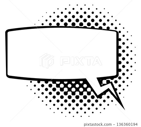 Chat message box template with halftone shadow pattern Chat message box template with halftone shadow pattern 136360194