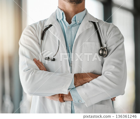 Healthcare, trust and a doctor arms crossed in the hospital for a wellness appointment of checkup. Medical, confidence and a medicine professional in a clinic for health, consulting or cardiology Healthcare, trust and a doctor arms crossed in the hospital for a wellness appointment of checkup. Medical, confidence and a medicine professional in a clinic for health, consulting or cardiology 136361246