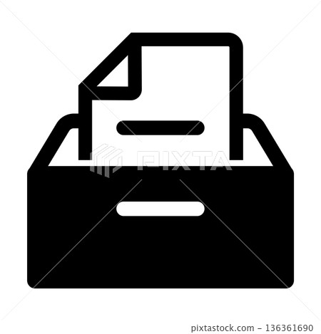 File box icon - Image of document management and storage File box icon - Image of document management and storage 136361690