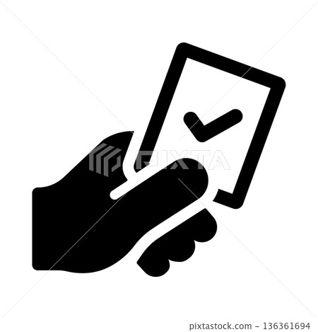 Silhouette icon representing submission/application Silhouette icon representing submission/application 136361694