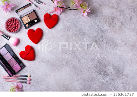 Valentine make sponge in shape of heart Valentine make sponge in shape of heart 136361757